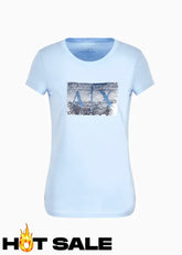 T-Shirt Women Blue River Armani Exchange Camiseta